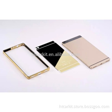 2016 High quality cell phone accessory metal bumper back case cover for huawei p8 lite